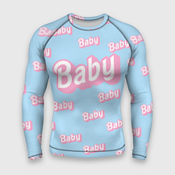 Рашгард мужской Baby - Barbie style: blue pattern, цвет: 3D-принт