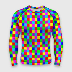 Рашгард мужской Разноцветные плитки, цвет: 3D-принт