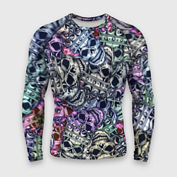 Рашгард мужской Черепа с короной паттерн, цвет: 3D-принт