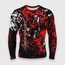 Мужской рашгард Красная иллюстрация киберпанк