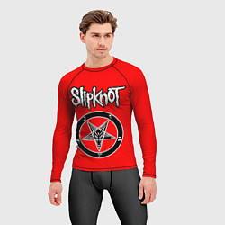 Рашгард мужской Slipknot пентаграмма, цвет: 3D-принт — фото 2