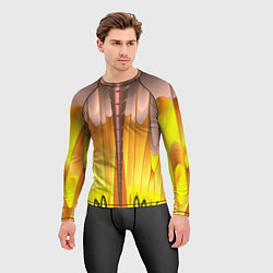 Рашгард мужской Желтые наплывы, цвет: 3D-принт — фото 2