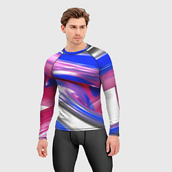 Рашгард мужской Вязкая абстракция в фиолетовых оттенках, цвет: 3D-принт — фото 2