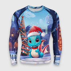 Рашгард мужской Маленький дракон зимнего чуда, цвет: 3D-принт