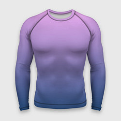 Рашгард мужской Рассвет розовый и синий градиент 3d, цвет: 3D-принт