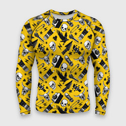 Мужской рашгард Музыкальный рокенрольный узор