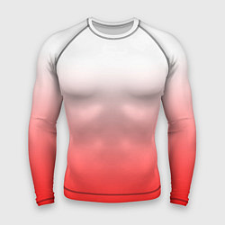 Мужской рашгард Градиент бело-красный