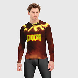 Рашгард мужской Doom storm огненное лого, цвет: 3D-принт — фото 2