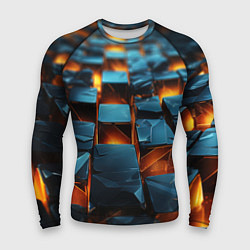 Рашгард мужской Темные плитки в лаве, цвет: 3D-принт