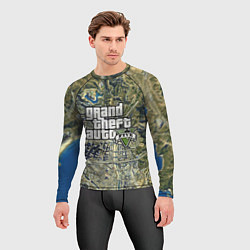Рашгард мужской GTA 5 карта, цвет: 3D-принт — фото 2