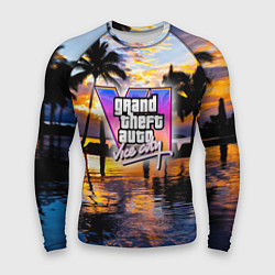 Рашгард мужской Grand theft auto 6 vice city, цвет: 3D-принт