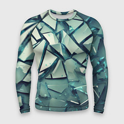 Рашгард мужской Битое стекло текстура, цвет: 3D-принт