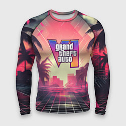 Мужской рашгард GTA 6 retro abstract logo