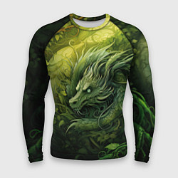 Рашгард мужской Зеленый лесной дракон 2024, цвет: 3D-принт