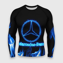 Мужской рашгард Mercedes-benz blue neon