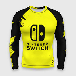 Рашгард мужской Nintendo switch краски на жёлтом, цвет: 3D-принт