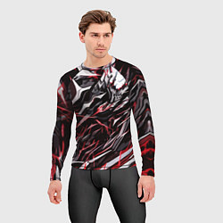 Рашгард мужской Острый металл красный, цвет: 3D-принт — фото 2
