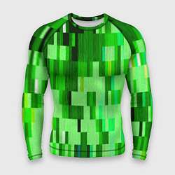Рашгард мужской Зелёный глитч, цвет: 3D-принт