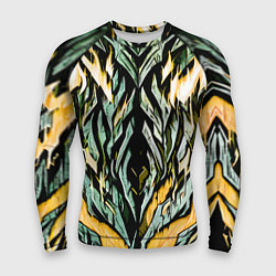 Рашгард мужской Камень и жёлтый огонь, цвет: 3D-принт