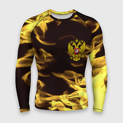 Рашгард мужской Имперская Россия желтый огонь, цвет: 3D-принт