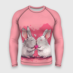 Рашгард мужской Милые влюбленные кролики, цвет: 3D-принт