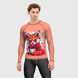 Рашгард мужской Рыжая лисичка с сердцем, цвет: 3D-принт — фото 2