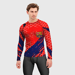 Рашгард мужской Барселона спорт краски текстура, цвет: 3D-принт — фото 2