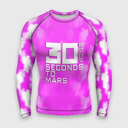 Рашгард мужской 30 seconds to mars pink, цвет: 3D-принт