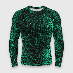 Рашгард мужской Абстрактный полосатый зелёный, цвет: 3D-принт