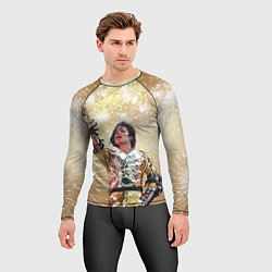 Рашгард мужской Майкл Джексон с эффектом кисти, цвет: 3D-принт — фото 2