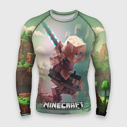 Рашгард мужской Персонаж Minecraft ниндзя в прыжке, цвет: 3D-принт