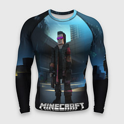 Рашгард мужской Minecraft cyberpunk style, цвет: 3D-принт
