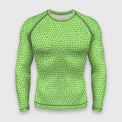 Рашгард мужской Светло-зелёный мозаика, цвет: 3D-принт