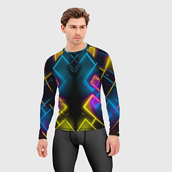 Рашгард мужской Жёлтый неон, цвет: 3D-принт — фото 2