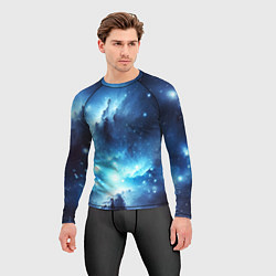 Рашгард мужской Космический голубой пейзаж, цвет: 3D-принт — фото 2