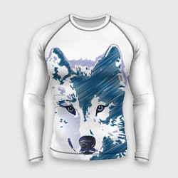 Рашгард мужской Волк темно-синий, цвет: 3D-принт