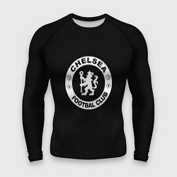 Рашгард мужской Chelsea fc белое лого, цвет: 3D-принт