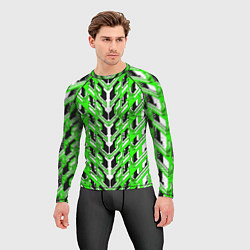 Рашгард мужской Зелёная техно броня, цвет: 3D-принт — фото 2