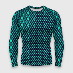 Мужской рашгард Сине-зелёный волнистый