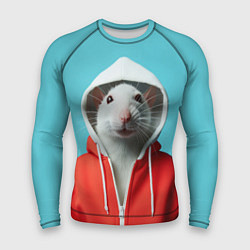 Рашгард мужской Крыс в балахоне, цвет: 3D-принт