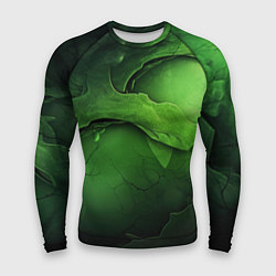 Рашгард мужской Зеленая яркая абстрактная текстура, цвет: 3D-принт