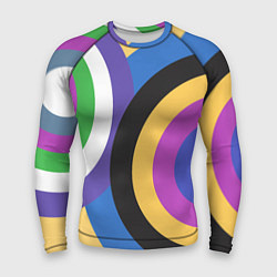 Рашгард мужской Разноцветные круги, абстракция, цвет: 3D-принт