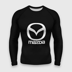 Рашгард мужской Mazda logo white, цвет: 3D-принт