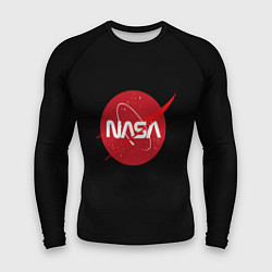 Мужской рашгард Nasa logo red