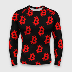 Мужской рашгард Bitcoin red logo money