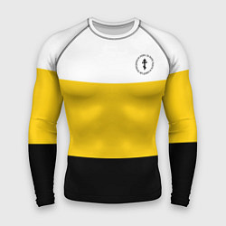 Мужской рашгард За веру царя Николай II крест черный