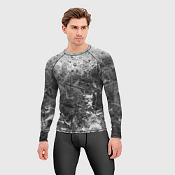 Рашгард мужской Абстракция - серый дым, цвет: 3D-принт — фото 2