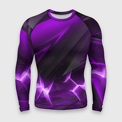 Рашгард мужской Фиолетовая объемная абстракция, цвет: 3D-принт