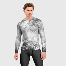 Рашгард мужской Абстракция - серый ветер, цвет: 3D-принт — фото 2
