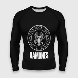 Рашгард мужской Ramones rock logo, цвет: 3D-принт